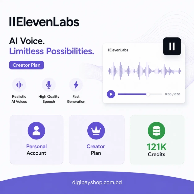 ElevenLabs Creator Subscription In Bd